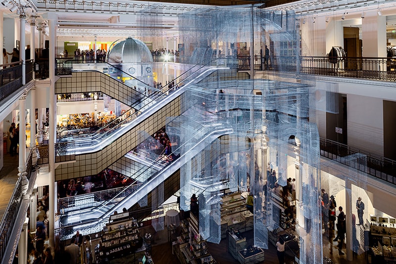 Edoardo Tresoldi Exhibition Installation Le Bon Marché Paris Aura