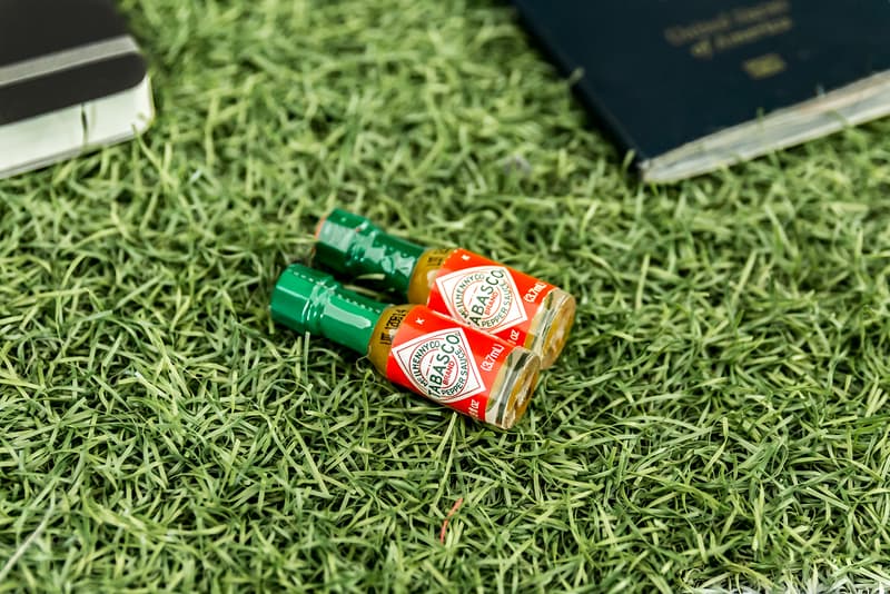 Essentials: Curren Caples mini Tabasco sauce close up