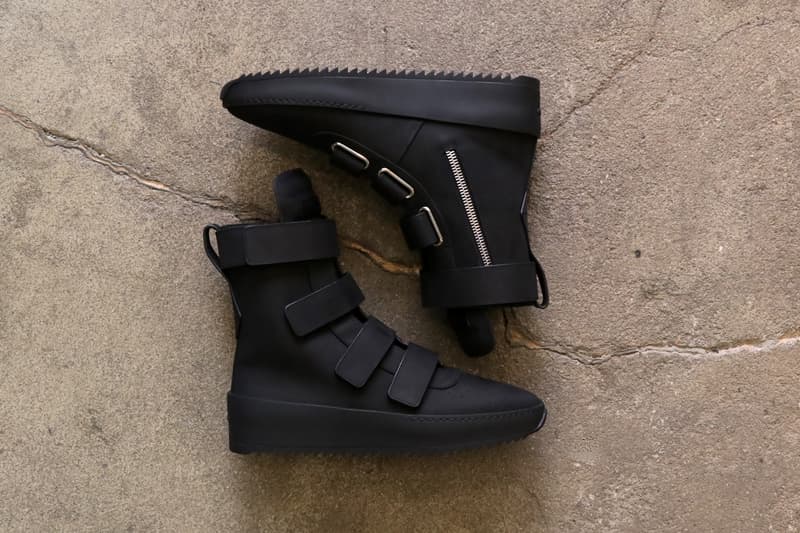 Fear of God Patron of the New 2017 Collection Baseball Jacket Hat Black Military Boots Pop Up Shop Evident Future
