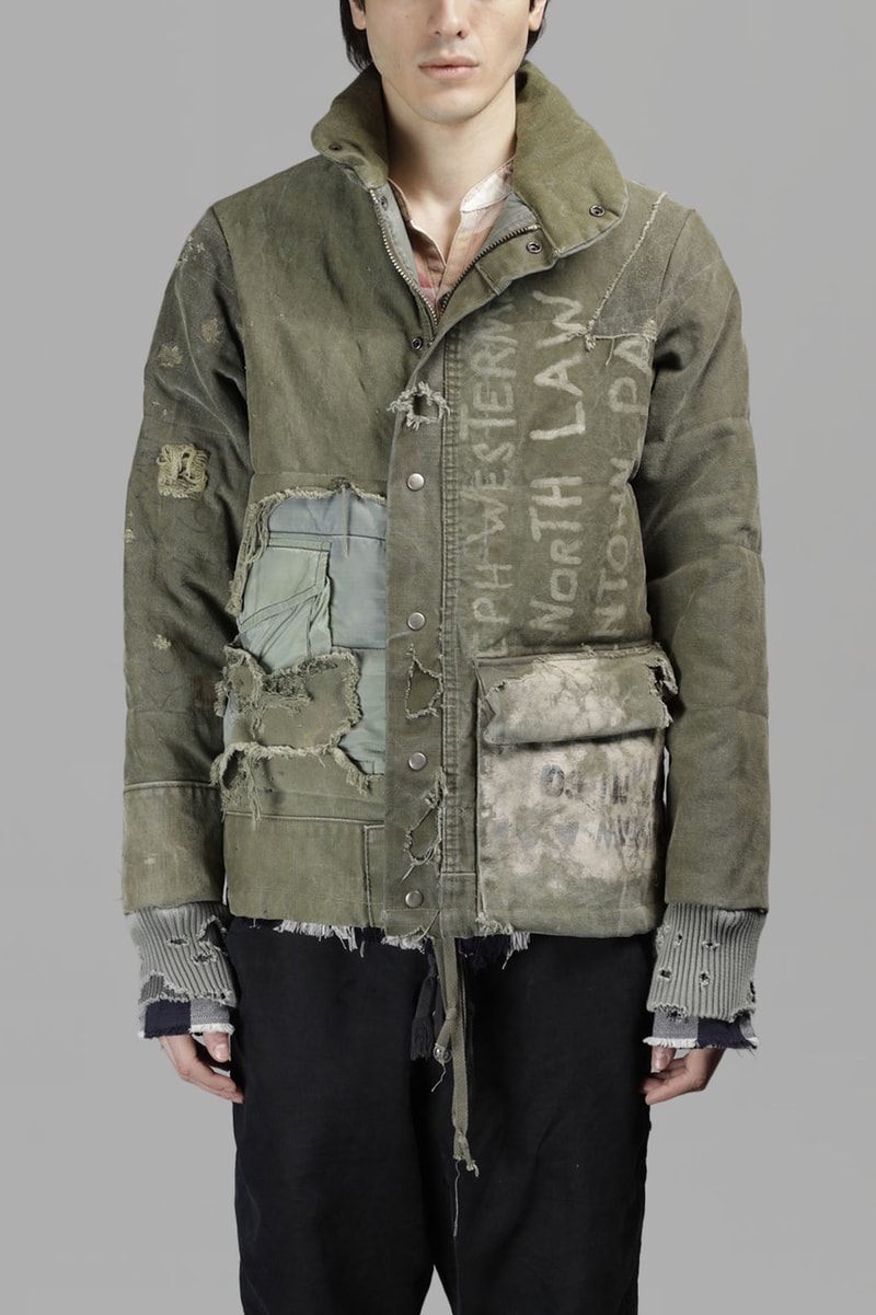 Greg Lauren Destroyed Duffle Retro Jacket