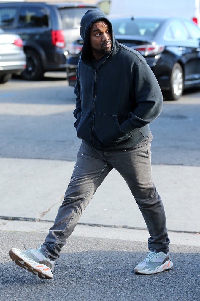 Forget his Adidas Yeezy brand, Kanye is wearing Nike sneakers again