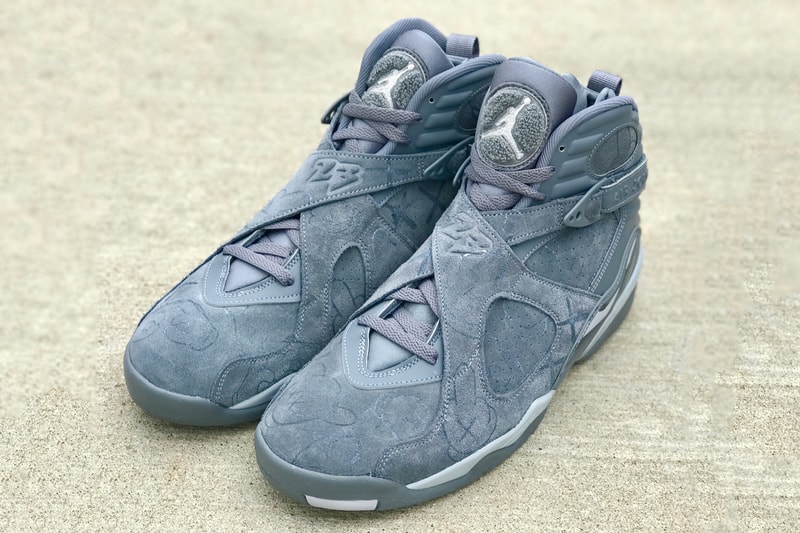 KAWS Nike Air Jordan 8 Custom truebluecustoms Sneakers Suede Embossed Paint