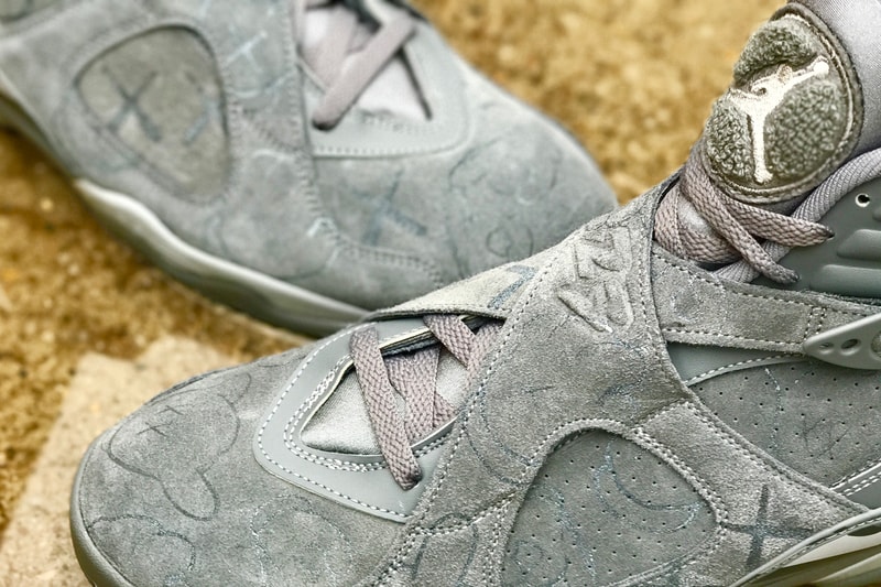 KAWS Nike Air Jordan 8 Custom truebluecustoms Sneakers Suede Embossed Paint