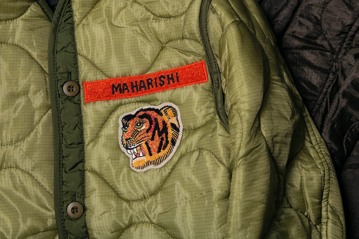 maharishi Upcycled in London Military Jacket M-65 U.S Army Liner Cargo Pants Surplus Knits Ethical Clothing