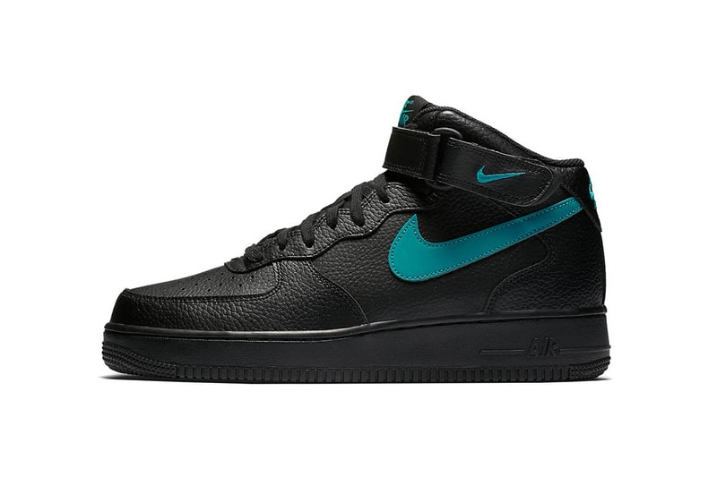 Nike Air Force 1 Mid Black Leather Pack Purple Teal Green Blue White
