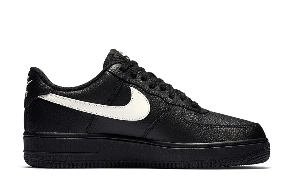 leather black air force 1