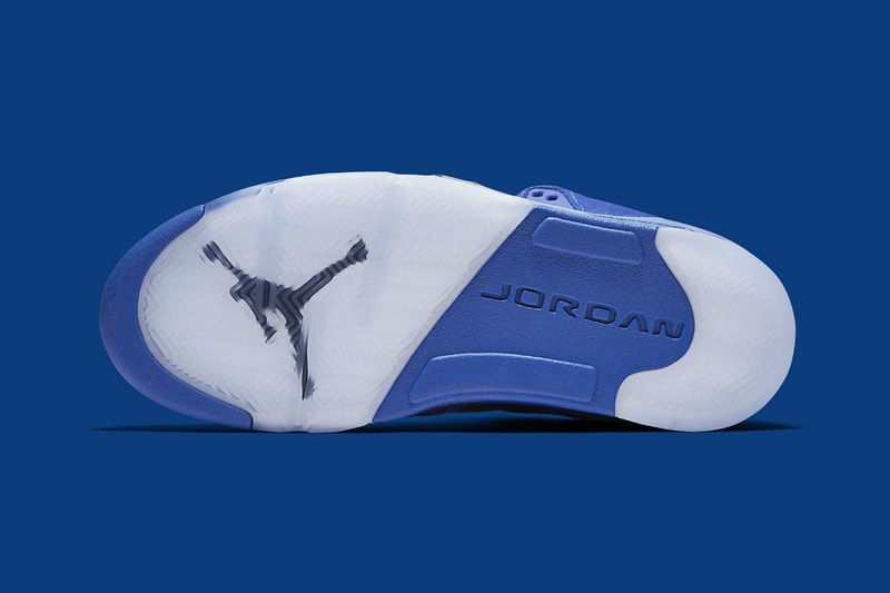 Air Jordan 5 Retro Flight Suit Blue Suede