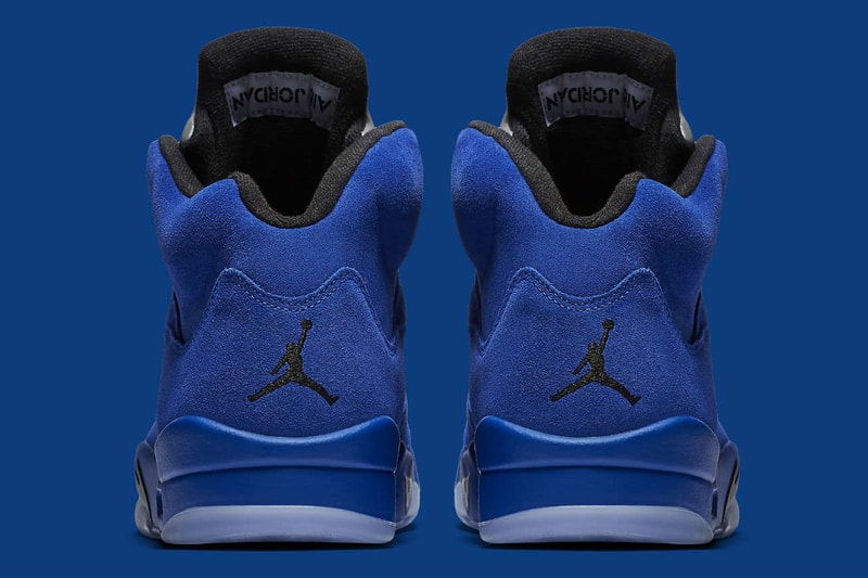 Air Jordan 5 Retro Flight Suit Blue Suede