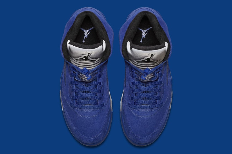 Air Jordan 5 Retro Flight Suit Blue Suede
