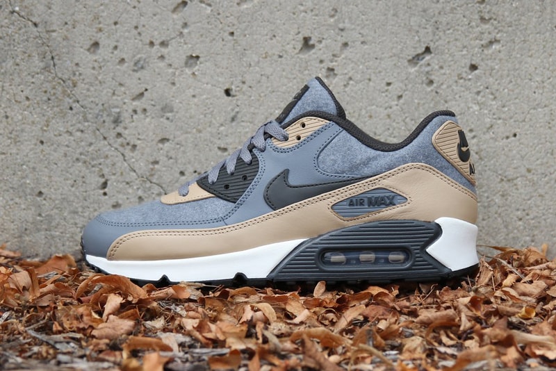 Nike Air Max 90 Premium Wool Cool Grey Deep Pewter Mushroom Wolf 2017 Fall September Release Date Info Sneakers Shoes Footwear Premier