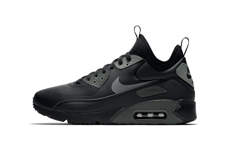 Nike Air Max 90 Ultra Mid Winter 2017 Fall Release Date Info Sneakers Shoes Footwear Black White Sequoia Olive Green