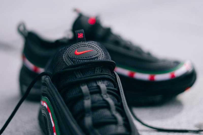 UNDEFEATED UNDFTD Nike Air Max 97 Collaboration Sneaker Black On Feet Release Date Info Drops September 21