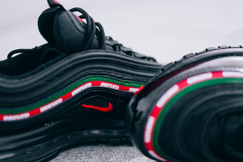 UNDEFEATED UNDFTD Nike Air Max 97 Collaboration Sneaker Black On Feet Release Date Info Drops September 21