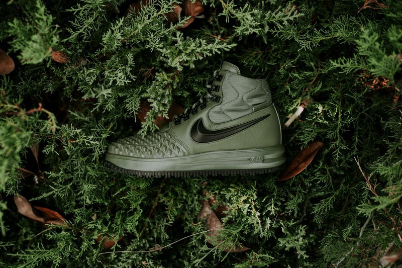 Nike Lunar Force 1 Duckboot Medium Olive Dark Green Colorway