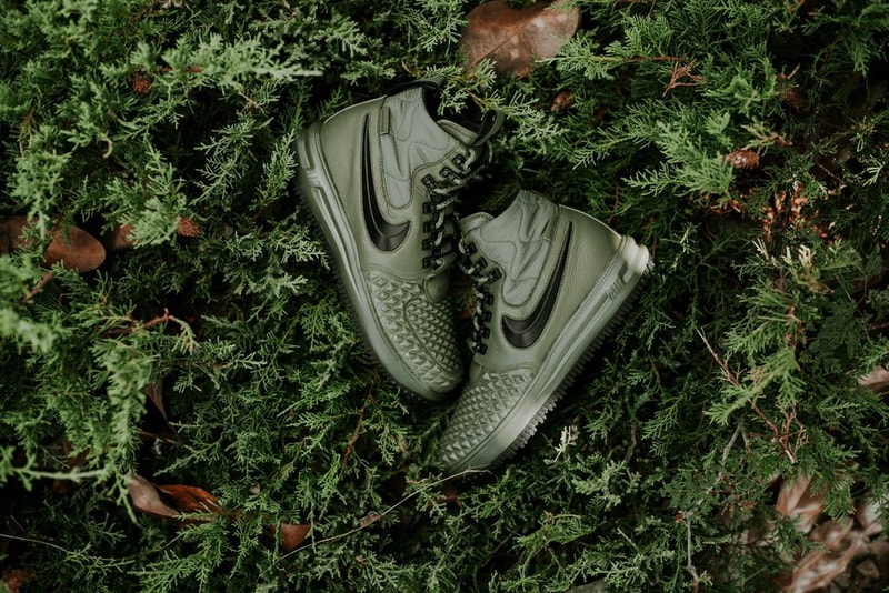 Nike Lunar Force 1 Duckboot Medium Olive Dark Green Colorway