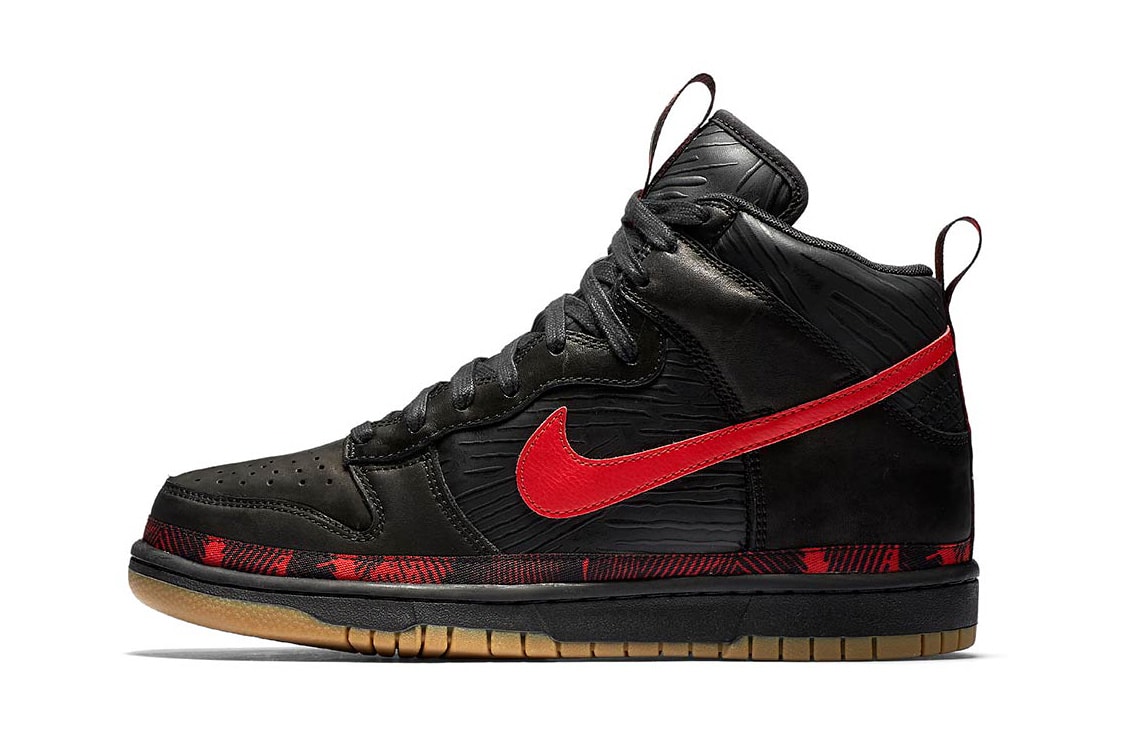 Nike Dunk High N7 footwear black red gum leather 2017 Fall Release Sneakers Shoes