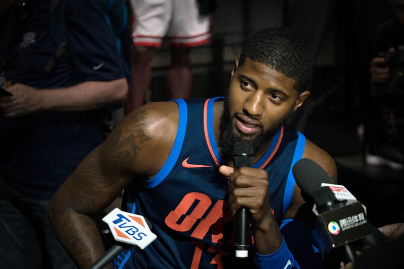 Nike NBA jersey Unveiling Los Angeles sports fashion Kevin Durant Paul George JR Smith Nike Air Force 1 Off White Recap