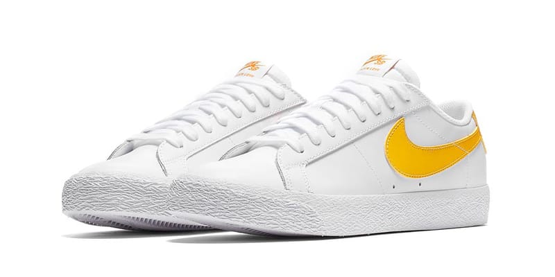 nike sb blazer low white gold