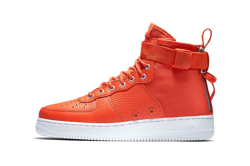 Nike SF AF1 Mid Team Orange Sneakers Shoes Footwear 2017 Fall Release Date Info