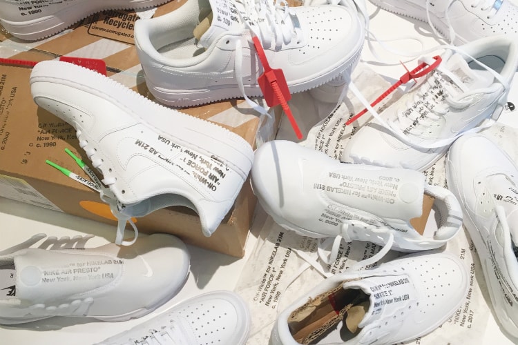 Virgil Abloh EXTRA CREDIT OFF CAMPUS THE TEN TEN ICONS RECONSTRUCTED Custom Sneakers Customization NikeLab 21M Nike Air Force 1 Air Max 90 Air Presto