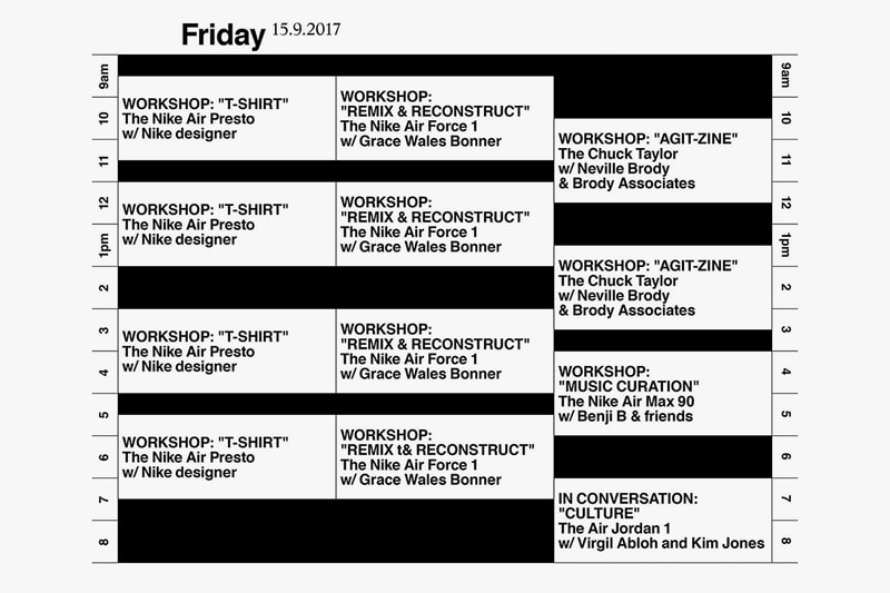 Virgil Abloh x Nike OFF CAMPUS No Vacancy Inn JME Martine Rose Kim Jones Michelle Lamy Eddie Peake Grace Wales Bonner