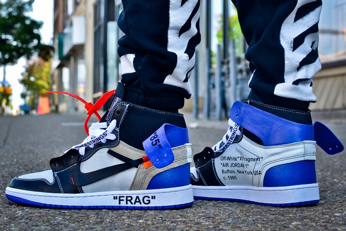 Off White X Fragment Design Air Jordan 1 Custom Hypebeast Off White X Fragment Design Air Jordan 1 Custom Hypebeast