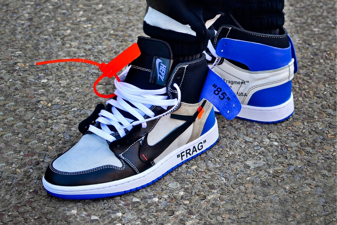 Off White X Fragment Design Air Jordan 1 Custom Hypebeast Off White X Fragment Design Air Jordan 1 Custom Hypebeast