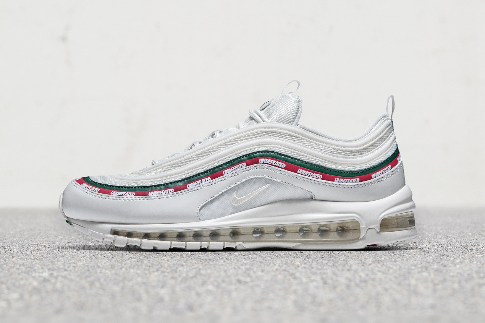 Official Look Release Date UNDEFEATED Nike Air Max 97 footwear black red green white