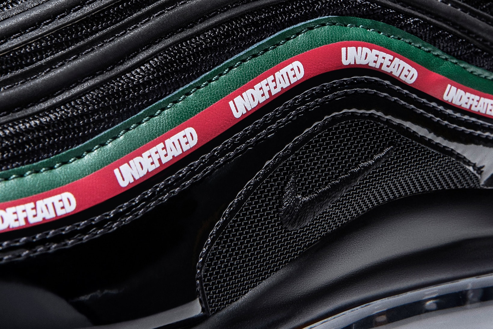 Official Look Release Date UNDEFEATED Nike Air Max 97 footwear black red green white