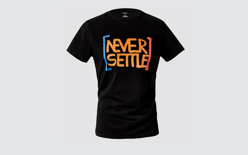 OnePlus Jean Charles de Castelbajac Callection Never Settle black t-shirt front