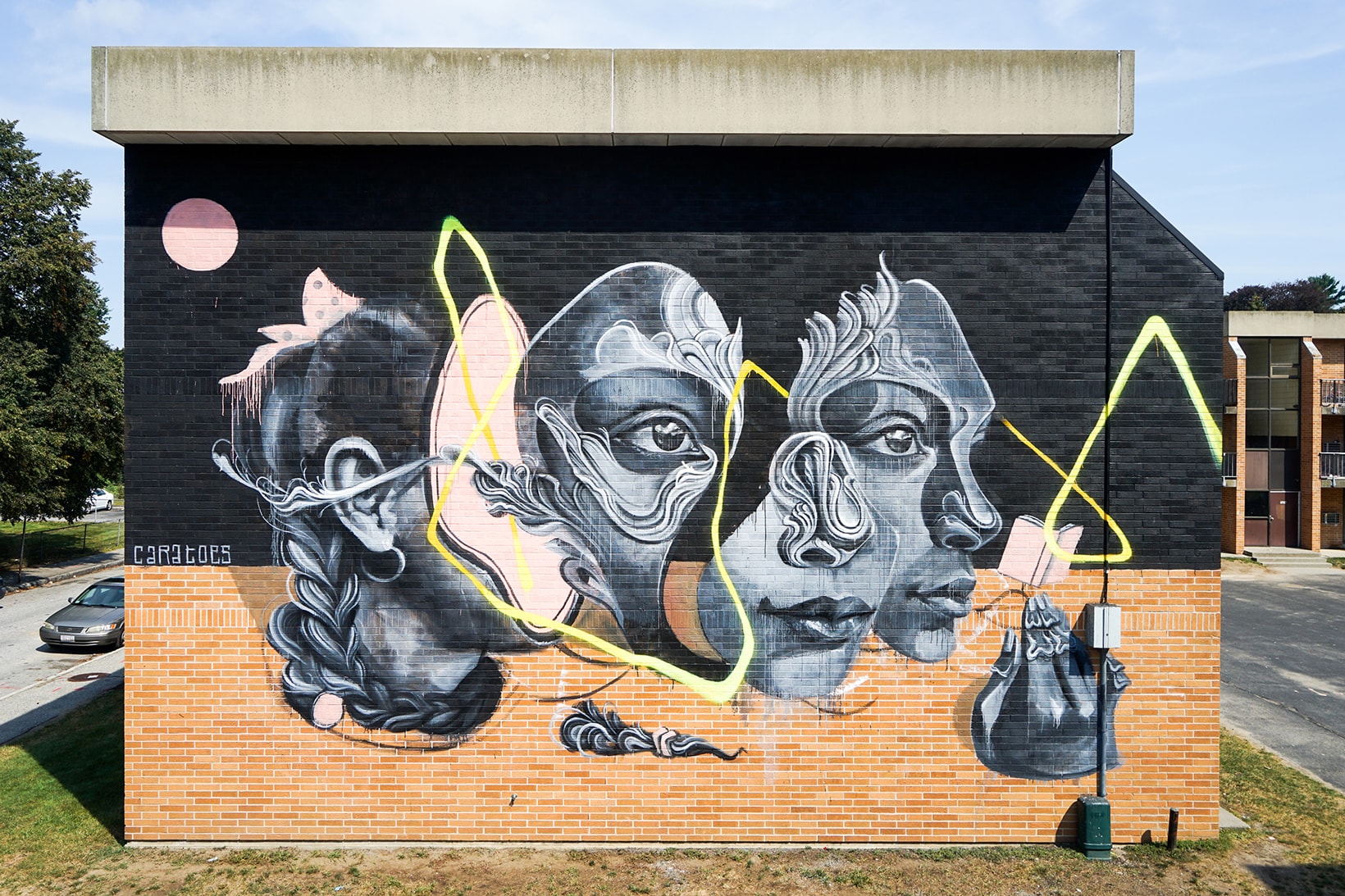 POW WOW Worcester Street Art Mural Artwork Paintings Nosego Caratoes APEXER Denial Pichiavo Nicky Davis