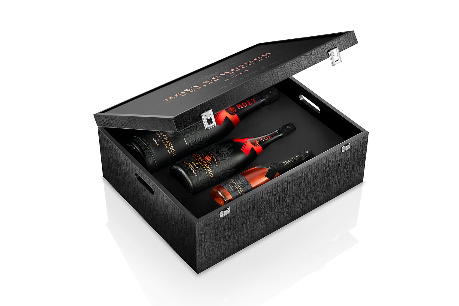 PSNY Moet Chandon Nectar Imperial Rose First Look Collaboration Limited Edition Champagne Matte Black Packaging