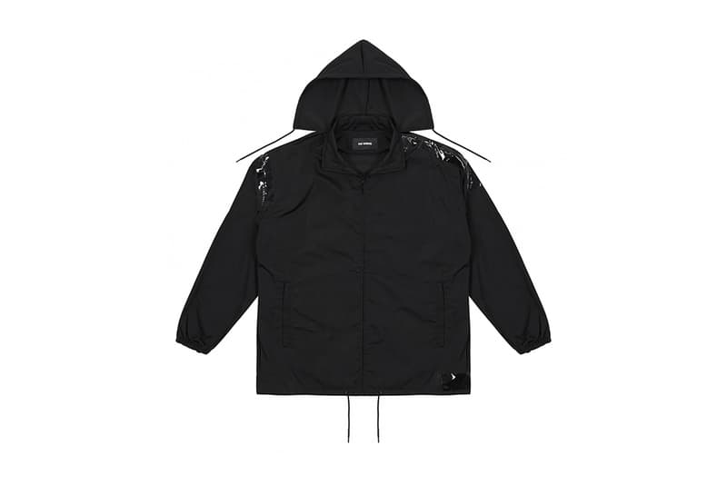 Raf Simons Dover Street Market Exclusive Windbreaker Button Up Down Shirt Tape Walk With Me Black