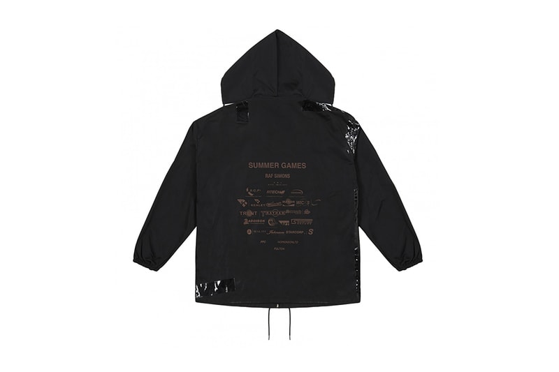 Raf Simons Dover Street Market Exclusive Windbreaker Button Up Down Shirt Tape Walk With Me Black