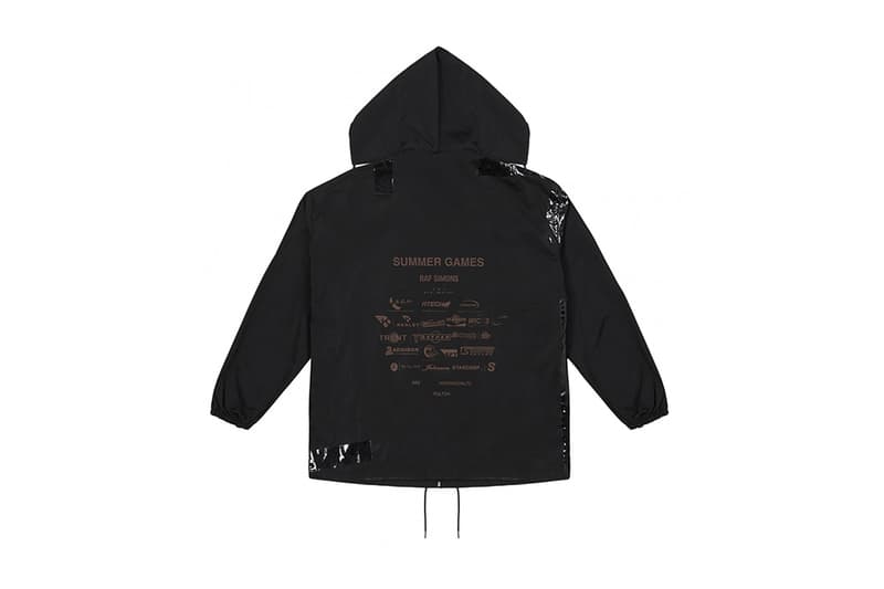 Raf Simons Dover Street Market Exclusive Windbreaker Button Up Down Shirt Tape Walk With Me Black