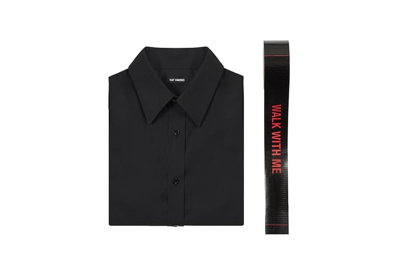 Raf Simons Dover Street Market Exclusive Windbreaker Button Up Down Shirt Tape Walk With Me Black