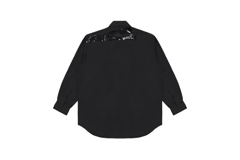 Raf Simons Dover Street Market Exclusive Windbreaker Button Up Down Shirt Tape Walk With Me Black