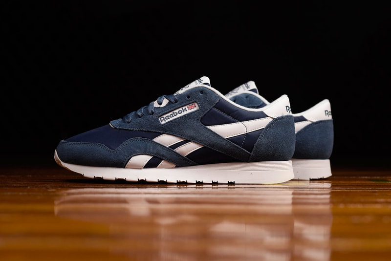 Reebok Classic Nylon, Platinum, Brave Blue, Team Navy