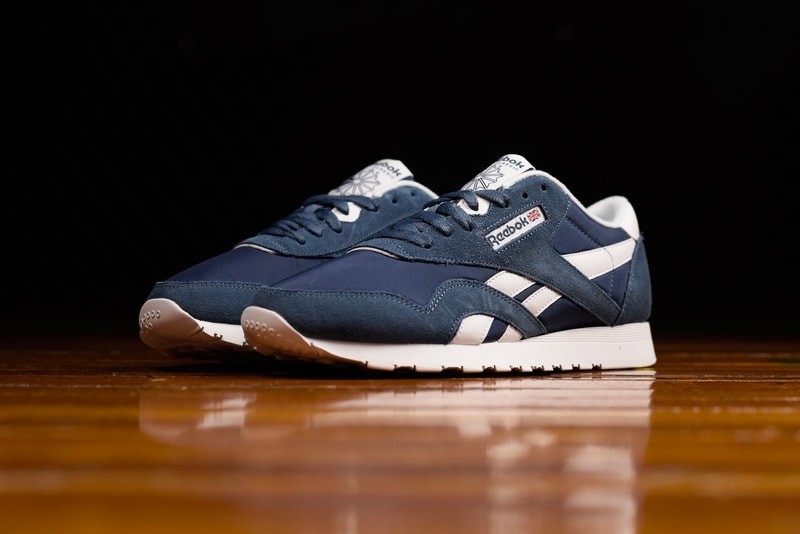 Reebok Classic Nylon, Platinum, Brave Blue, Team Navy