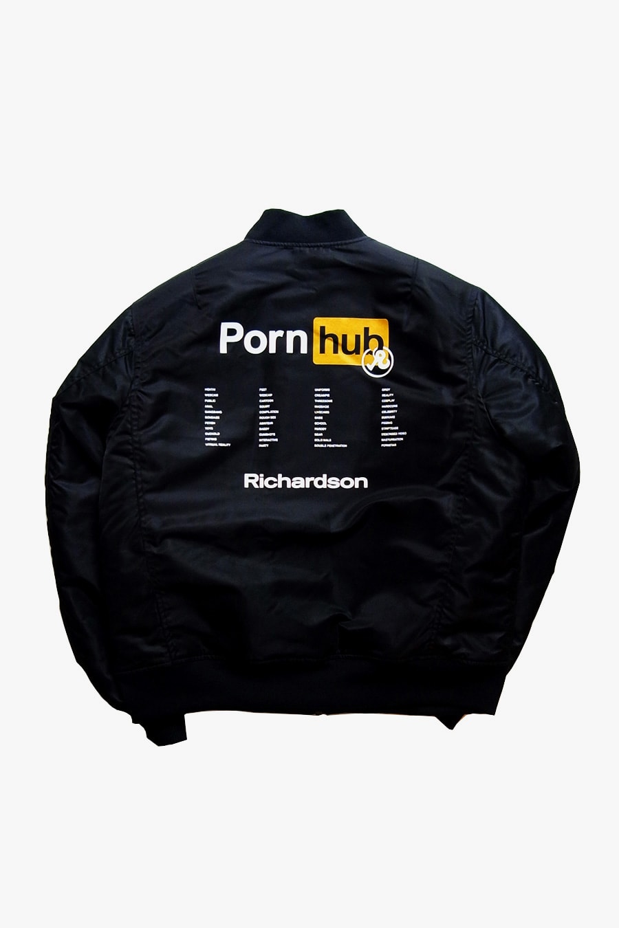 Richardson x PornHub Capsule Collaboration cap hoodie t shirt long sleeve short sleeve MA 1 swimsuit tote