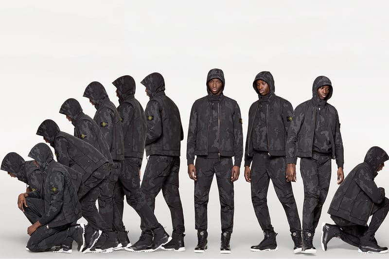 stone island check grid