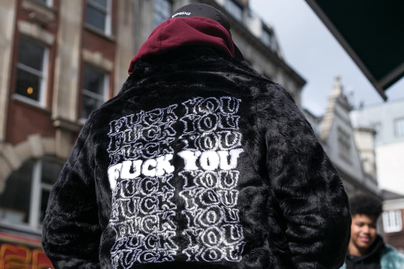 supreme hysteric glamour fur coat