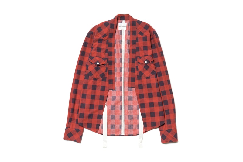 TAKAHIROMIYASHITA The SoloIst Check Flannel Haori Shirts Ponchos 2017 Fall Winter