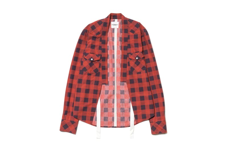 TAKAHIROMIYASHITA The SoloIst Check Flannel Haori Shirts Ponchos 2017 Fall Winter