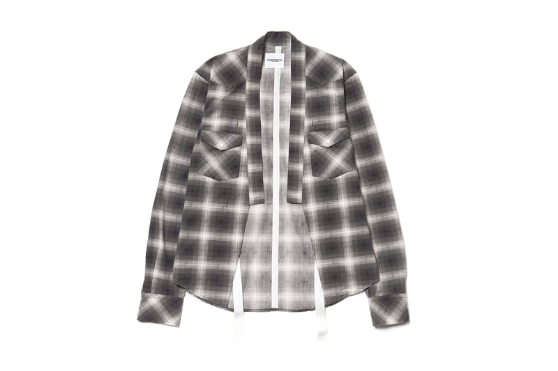 TAKAHIROMIYASHITA The SoloIst Check Flannel Haori Shirts Ponchos 2017 Fall Winter
