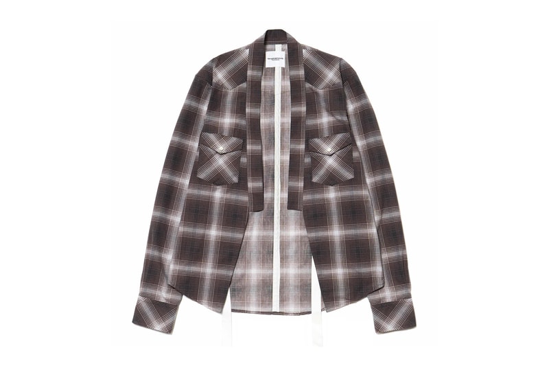 TAKAHIROMIYASHITA The SoloIst Check Flannel Haori Shirts Ponchos 2017 Fall Winter