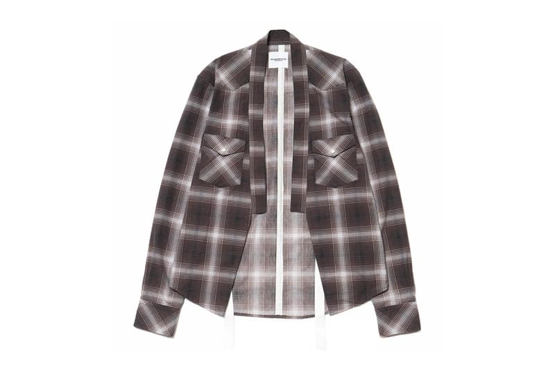 TAKAHIROMIYASHITA The SoloIst Check Flannel Haori Shirts Ponchos 2017 Fall Winter