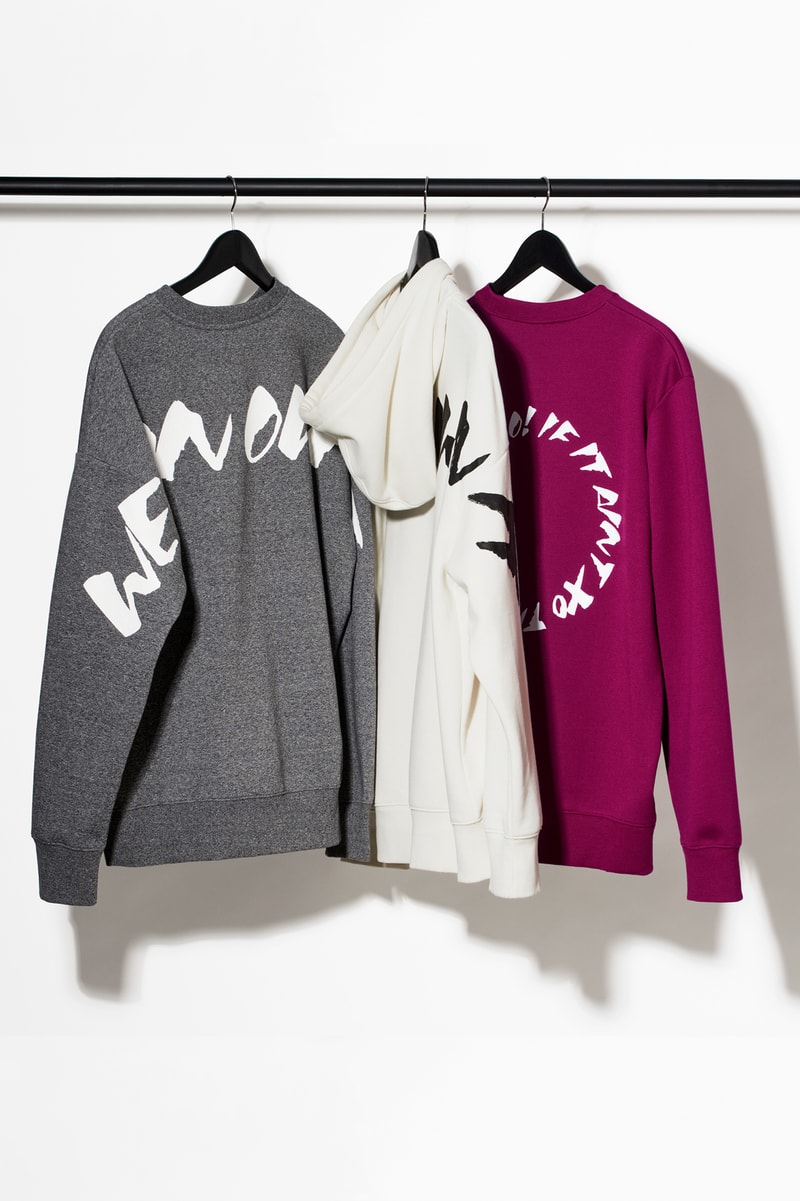 H&M Presents The Weeknd Collection rack of hoodies