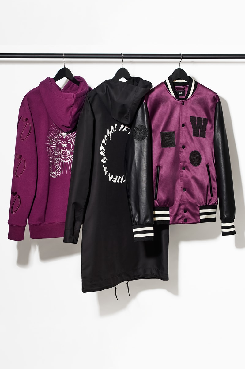 H&M Presents The Weeknd Collection rack of outerwear