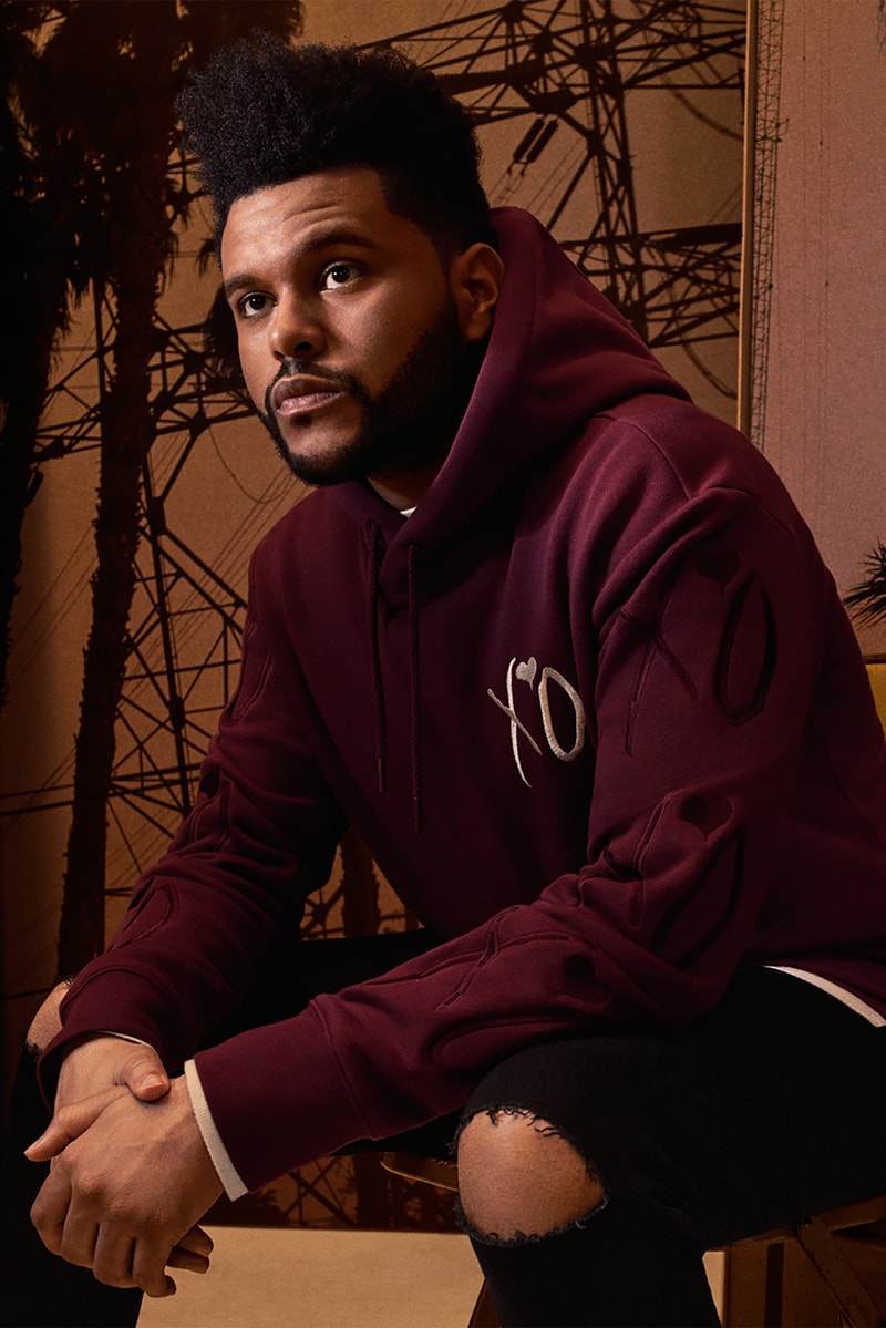 H&M Presents The Weeknd Collection purple hoodie